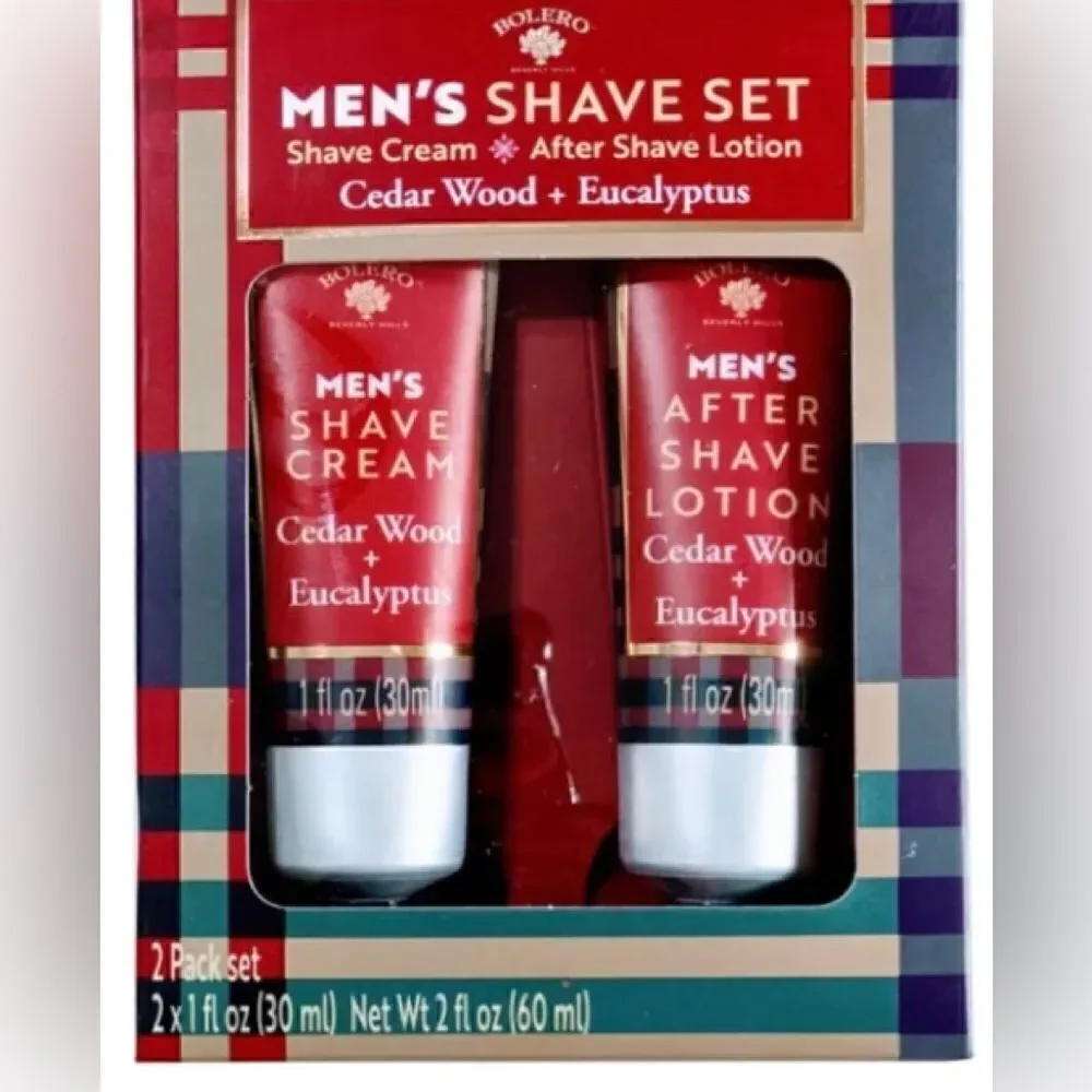 💥Bolero Men’s lot of 2 Shave Set Shave Cream🛍After Shave Lotion 2 Fl OZ (60ml)